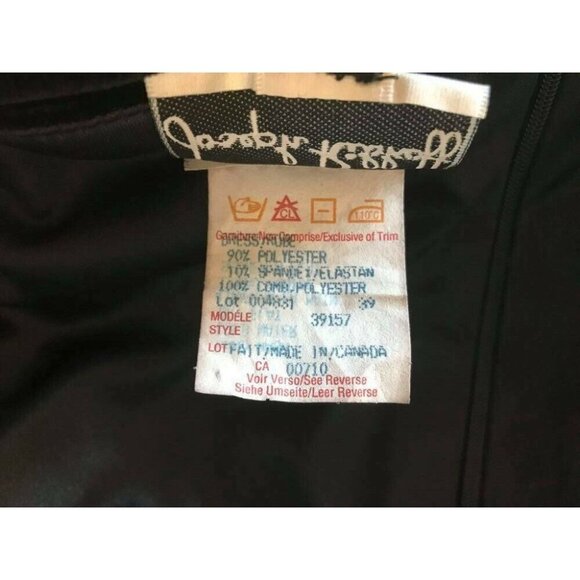 JOSEPH RIBKOFF Black Velvet Maxi Evening Dress Gown Size 10 w/ Inner Skirt - Picture 7 of 7